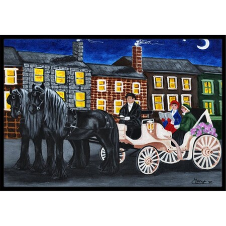 Carolines Treasures City Carriage Ride Horse Indoor or Outdoor Mat- 18 x 27 AMB1409MAT